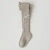 2026 Nuevos Pantimedias de Estilo Otoñal para Niñas con Borde de Volante y Pantimedias de Lazo para Niños Algodón de Alta Elasticidad Ropa Exterior Pantimedias Largas