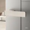 Fechadura de Porta Minimalista Estilo Italiano, Fechadura Universal para Porta de Quarto, Fechadura Silenciosa para Porta de Quarto com Sucção Magnética, Fechadura de Porta Misi