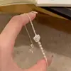 Pulsera Barroca Exquisita de Flor de Zircón y Perla Redonda, Pulsera de Lujo Ligero y Gama Alta, Joyería de Mano Dulce Retro Francesa