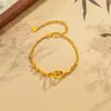 Pulsera de Cuentas de Transferencia de Corazón Doble, Moderna y Personalizada con Diseño DIY, Elegante de Nicho, Lujo Accesible, Simple y Versátil, Joyería de Mano de Alta Gama