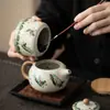 Bote para Té de Apsaras Voladoras de Horno Ru de Dunhuang, Bote Doméstico a Prueba de Humedad, Bote Sellado Pequeño Portátil, Bote Mini de Cerámica, Bote Vacío