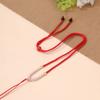Collar de cuerda de maíz con nudo concéntrico cuerda tejida a mano para hombre y mujer collar de cuerda ajustable simple correa telescópica para teléfono móvil