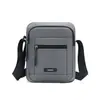 Bolsa transversal masculina de cor sólida e grande capacidade, com toque de luxo, leve, casual, versátil, multicamadas, à prova d'água, para o dia a dia