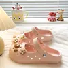 Mary Jane de Estilo Ballet de Moda, Zuecos Versátiles de Punta Cerrada con Diseño de Gato de Dibujos Animados, EVA Cómodos y Ligeros