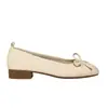 2026 Zapatos de Noche con Lazo Estilo Francés Nuevo Cuadrados Bajos para Mujer Tacón Bajo Otoño Zapatos Pequeños de Piel Planos de Tacón Grueso para Mujer
