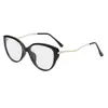 Gafas Retro Ojo de Gato Anti Luz Azul, Moda Europea y Americana Gafas Planas Transfronterizas para Mujer, Efecto Adelgazante, Se Pueden Montar Lentes Graduadas