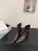 Botines de Tobillo de Tacón Grueso con Punta para Mujer, Estilo Nuevo Otoño/Invierno 2026, Elegantes Botas de Moda Ajustadas con Cremallera Trasera