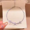 Pulseira Pingente Flor de Zircônia Dopamina Nicho Moda de Alto Padrão Exquisite Pulseira Verão Fresco Versátil Joia de Mão