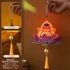 Festival de Mediados de Otoño Linterna Brillante Vinilo Infantil Portátil Colgante de Conejo 2026 Conejo de Jade Decoración de Linterna Brillante para Puestos