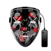 Venta al por mayor nueva máscara luminosa del equipo V Vendetta de Halloween hecha a mano en stock máscara de luz fría de baile de pasos fantasma en stock