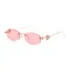 Novos Óculos de Sol Poligonais Sem Aro com Lentes de PC Cravejadas de Diamantes, Óculos para Miopia, Óculos de Sol Estilo de Rua Europeu e Americano