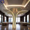 Columnas Personalizadas de Fibra de Vidrio para Decoración de Vestíbulos de Hoteles y Aeropuertos, Columnas de Carga para Salas de Exposiciones Interiores y Columnas Decorativas con Formas Únicas para Instalaciones en Techos