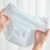 Roupa Íntima Feminina 100% Algodão 10A Entrepernas Antibacteriano Roupa Íntima Feminina Classe A Algodão de Bebê Algodão Puro Calcinha de Cintura Média que Modela o Quadril