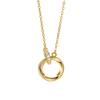 Collar de clavícula con anillo Mobius de plata esterlina S925 con incrustaciones de diamantes, diseño geométrico de amor, con colgante de alta calidad y anillo de moda.