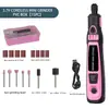 Comércio exterior transfronteiriço exclusivo para caneta de gravação com controle de velocidade de carregamento rosa, mini moedor elétrico de lítio, máquina de unha, polidor elétrico