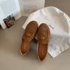 Zapatos Planos Retro Slip-On Loafers Coreanos para Mujer 2025 Otoño Nueva Moda Estilo Británico Simple Zapatos Beanie