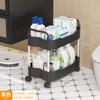 Estante de Almacenamiento con Ruedas para Carrito Cocina de Pie Habitación Estante de Almacenamiento para Snacks Estante de Almacenamiento Multifuncional de Tres o Cinco Niveles