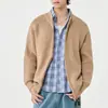 Nuevo Cárdigan de Cuello Medio-Alto Cárdigan de Invierno para Hombre Nuevo Suéter Jacket Holgado para Hombre Top Atractivo