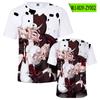 Comércio Exterior Transfronteiriço Teoria da Bala Urso Preto e Branco Desenho Animado 3D Casual Nova Moda de Verão Marca Estilo Coreano Camiseta de Manga Curta