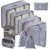 Conjunto de Armazenamento para Viagem Amazon Bolsa de Armazenamento para Viagem Conjunto de Oito Peças Bolsa de Armazenamento para Organização de Roupas de Viagem