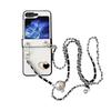 Aplicable a funda para teléfono móvil Samsung Galaxy Z Flip5 pantalla plegable amor colorido bandolera bisagra funda protectora todo incluido