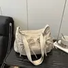 2025 Nova Bolsa Tote Plissada Casual Leve Transfronteiriça Grande Capacidade Leve Viagem Aula Deslocamento Transversal