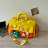 Nova, estilosa e fofa bolsa de viagem color block, perfeita para viagens curtas, uma bolsa de bagagem portátil com grande capacidade e design leve, ideal para mulheres