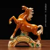 Caballo de Cerámica Tang Sancai, Adorno Artesanal del Año del Caballo, Caballo de Cerámica para Sala de Estar y Oficina, Éxito en Todo, Regalo de Decoración para Escritorio