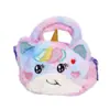 Nova Bolsa de Ombro de Pelúcia Unicórnio Olhos Grandes Bolsa Transversal para Meninas Bolsa de Mão Fofa Pequena Princesa Presente Infantil