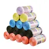 Bolsas de basura con cordón al por mayor para uso doméstico, engrosadas y extragrandes, perforadas, cierre automático, bolsas de plástico portátiles para uso en la cocina