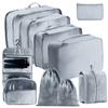 Conjunto de Armazenamento de Viagem com Compartimentos para Organização Fácil, Conjunto Multifuncional de Sete Peças para Organização Doméstica e Armazenamento Portátil