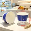 Tazas de Papel de 600 ml de Venta Caliente Directas de Fábrica Venta Directa Personalizadas Desechables para Helado Papel para Helado Recubierto Impresión Grado Alimenticio