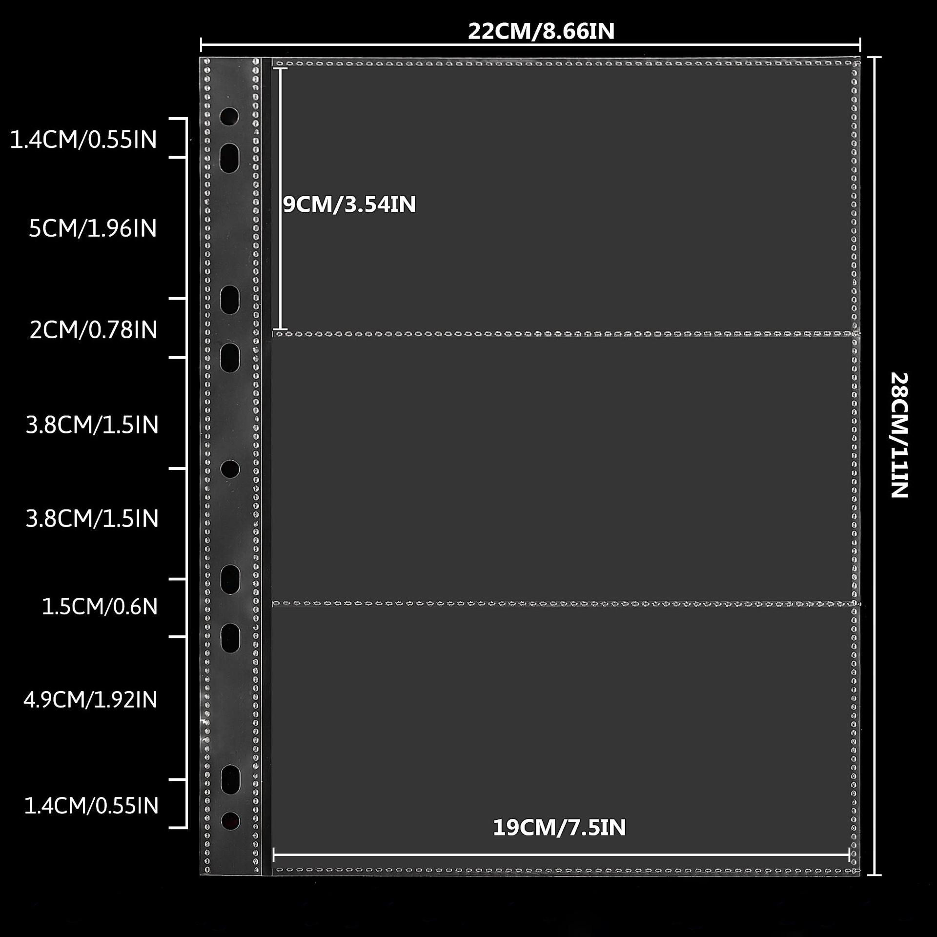 20 Sheets(3 Pockets Sheet) Tra