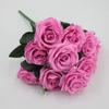Ramo de rosas de simulación de comercio exterior, flores falsas, decoración del hogar, accesorios de fotografía, rosas, 10 rosas rojas