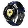 Adecuado para Huawei Watchgt6 Correa Oficial de Silicona de Moda 22mm Pulsera Bicolor de Liberación Rápida con Hebilla de Acero Negro