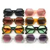 Elegantes Gafas de Sol Hexagonales de Alta Gama Incrustadas con Diamantes Europeas y Americanas, Gafas de Sol de Moda y Versátiles para Mujer, Stock Listo Transfronterizo