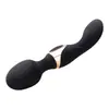 Carregamento USB cabeça dupla dupla vibração AV bastão G-spot masturbação brinquedos sexuais adultos para comércio exterior