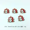 Colgantes navideños de dibujos animados, accesorios de joyería de aleación con goteo de aceite, collares, pulseras de bricolaje hechos a mano, colgantes de muñeco de nieve y copo de nieve al por mayor