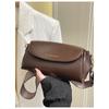 2025 Casual Nuevo Color Sólido Retro Bolso de Mujer Otoño e Invierno de Moda Superficie Suave Correa Ancha para el Hombro Hombro Único Cruzado Bolso Tipo Almohada para Viajes