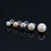 Aretes de Perlas Naturales, Modernos y Lujosos, Realzan Tu Elegancia, Con Perlas de Múltiples Tonos Grises, un Regalo para Tu Novia o Mejor Amiga, Aretes de Plata 925