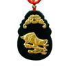 Guan Yu Jade Hetian Natural con Incrustaciones de Oro Colgante de Jade Negro Colgante Signos del Zodíaco Chino Transmisión en Vivo Dropshipping S2010101