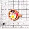 Sartén para Omelette de Dibujos Animados Xiaoxin, Accesorios de Resina DIY, Pasador Casero, Llavero, Funda para Teléfono Móvil, Flor para Zapato, Paquete de Materiales para Joyería