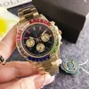 Reloj para Hombre con Correa de Acero Cronógrafo Negocios Lujo Diamante Completo Imitación Automático Mecánico Reloj de Negocios Reloj para Hombre Dropshipping