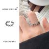 Pulsera Lan zhi cruz personalidad simple Joker hebilla de anillo apertura anillo de plata esterlina 925 no se desvanece venta al por mayor