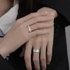 Anillo de Plata para Pie S999 Tú Me Haces Completo Anillo de Pareja Textura Irregular para Hombres y Mujeres Diseño de Nicho Anillo Joker