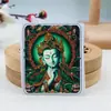 Nuevo núcleo de pintura Thangka de oro hecho a mano Zakilam pintura de vida pasada y presente estudio madre verde explosiones