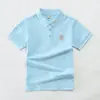 Ropa Infantil Coreana 2024 Verano Camiseta Infantil con Cuello Camisero Algodón Transpirable Estilo Universitario Camisa Polo de Manga Corta para Niño Camiseta de Verano