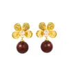 Brincos de Pérola Flor de Zircônia de Alta Qualidade para Mulheres, Luxo Acessível Francês, Elegantes da Moda, Brincos de Design Único, Brincos Versáteis