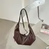 Bolsa feminina de alta qualidade, grande capacidade, novo estilo 2026, moderna, outono/inverno, retrô, design de nicho, bolsa transversal, para o trabalho, bolsa de dumpling