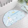 Alfombra de baño de felpa sintética, engrosada y con temática de dibujos animados para uso doméstico, adecuada para dormitorios, absorbente, resistente a las manchas y antideslizante, ideal como felpudo para la entrada del baño